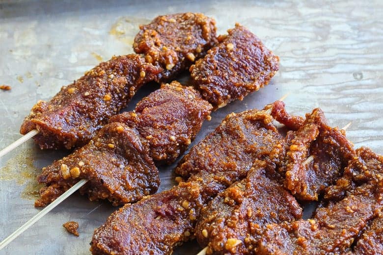 Beef Suya Skewers